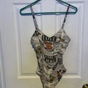 Derek n heart ruched body suit